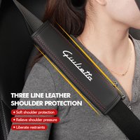 For Alfa Romeo Car Seat Belt Shoulder Pad Leather Shoulder Pad Accessories Giulietta 940 2010-2014 2015 2016 2017