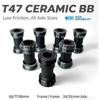 AliExpress NONE GINEYEA T47 Threaded Bottom Bracket Ceramic Bearing Waterproof 68/77/86mm 24/29mm Axle For Road MTB Gravel Bike