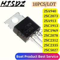 10 piezas 2SA940 2SC2073 2SA913 2SC1913 2SC1969 2SC2078 2SC2312 2SC2335 2SC5027 A940 C2073 A913 C1913 C1969 C2078 C2312 C2335