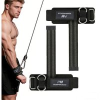 D-Ring Double Cuff Lifting Straps Thick Heavy Duty Wrist Support Secure Grip for Men Women Gym Strength Training