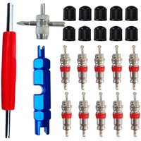 AliExpress Presta Valve Core Kit with Remover Tool Caps Replacement Tubeless Valve Core Set for Road MTB Bike Bike Maintenance Tools