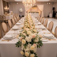 Uflower 50/100cm Artificial Rose Peony Flower Row Wedding Backdrop Arch Decor Party Stage Table Centerpiece Floral Arrangement image 4