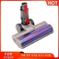 Motorized Floor Soft Brush Head for Dyson V8 V7 V10 V11 V15 Cordless Vacuum Cleaners Parts Roller Brush Head Attachment