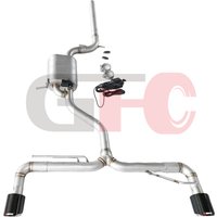 For Volkswagen Golf 6 GTI 2.0T catback exhaust system with electronic valve muffler, 2 tips matching the original rear bumper