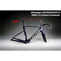 Custom Logo Ostro 2.0 Carbon Frame Blue to Purple Chameleon Bicycle Frame with Handlebar EPS Mold Light Weight 45,49,52,54,56,58