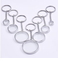 1Pc 10-40mm Openable Round Picture Relicario Pendant Keychain Glass Cremation Ashes Coin Bezel Locket Men брелок Jewelry