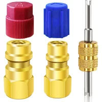 R12 To R134a Conversion Kit Air Conditioner Filling Valve Fittings Port Adapter Retrofit Quick Disconnect Couplers