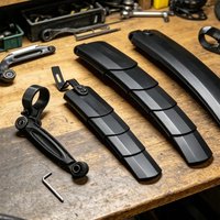 Bike Mud Guard Telescopic Bicycle Front and Rear Fenders Bike Splash Mudguard for Travel Mountain Trail Road Trip Commuting