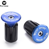 WEST BIKING Colorful Handlebar End Plugs With Tools Alunimum Alloy Road Bike MTB Handle Bar End Cap Expansion Plugs 22-24mm