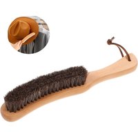 Wooden Clothes Brush Horse Hair Brush Lint Brush for Suits Suede Velvet Wool Fabrics to Easily Remove Fluff Fuzz Dust Pet Hair