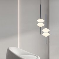 Nowoczesna biała szklana lampa wisząca LED do sypialni, przedpokoju, kuchni, jadalni, oprawy oświetleniowe, złoty czarny metalowy drut, regulowana