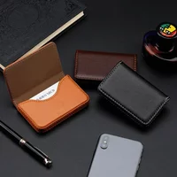 High Quality Stitched PU Leather Card Holder - Magnetic Shut Credit/Business Card Case Wallet for Men & Women