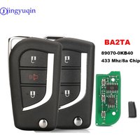 Jingyuqin Fernbedienung für Autoschlüssel, Teilenummer 89070-0KB40, FCCID: BA2TA, für Toyota Hilux 2015 2020, 8A, Chip 89070-0KB40