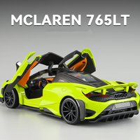 1:24 McLaren 765LT Alloy Sports Car Model Diecasts & Toy Vehicles Metal Car Model High Simulation Collection Zabawki dla dzieci Prezent