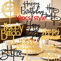 Pink Gold Silver Black Acrylic Cake Topper in Multiple Styles for Cake Decor on Birthday Baby Shower Various Party Occasions
