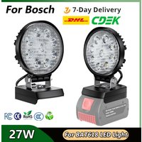 Turpow 27W LED Arbeitslicht Comblity für Bosch BAT618 Li-Ion Akku 18V LED Taschenlampe Batterien Werkzeug Lampe Flutlichter