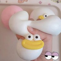 2026Desk Stress Reliever Cartoon Sausage Mouth Steamed Bun Toy Stress Relief Dumpling Squeeze Fidget Slow Stress Ball Hand Toy