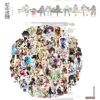 100 PCS Bungo Stray Dogs Q Version Stickers Japanese Comics Mobile Phone Notebook Refrigerator Surrounding Decoration Stickers
