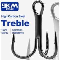 Fishing Treble Hooks 50~100Pcs High Carbon Steel Triple Hook