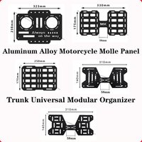 Panel Molle do kufrów motocyklowych, aluminiowy taktyczny schowek, uniwersalny organizer modułowy do kufrów bocznych, szybki montaż.