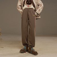 ELFSACK 2025 Autumn New Arrivals Casual Soft Colourful Decoration White Cropped Sweat Pants For Woman