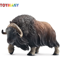 Toymany Simulation Musk Ox Polar Animal Model Toy Mini Figures Dolls Action Figurines Toys for Children Gift Cake Decoration