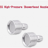 2-Pack High Pressure Stainless Steel Nozzles - 0.3mm & 0.5mm Dual Spray Tips, Quick Connect for Garden Irrigation/Car Washing