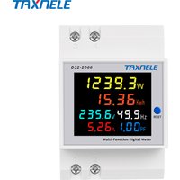 AC Monitor 110V 220V 380V 100A Voltage Current Power Factor Active KWH Electric Energy Frequency Meter VOLT AMP