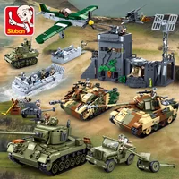 Military Building Block Battle Army Land Force Normandy Landing Campaign Tank Battle Educational Bricks Toy Boy Gift