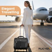 Rolling Backpack Carry On Luggage Large Capacity Wheeled Travel Double Shoulder Bag Rolling Briefcase for Men&Women Waterproof