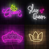 Led Neon Light For Bedroom,Living Room Decor,Valentines,Christmas,Dorm,Best Gift For Woman Slay Queen Neon Sign For Wall Decor