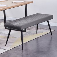AINPECCA Velvet,PU,Faux Suede Padded Dining Bench, Vintage Cushioned Long Bench Lounge for Kitchen & Hallway with Metal Legs