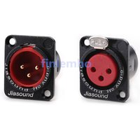 1PC Audio Connector XLR Male/Female 3 Pin Blanced Adapter Terminal For Microphone Audio Cable Amplifier DJ Mixer
