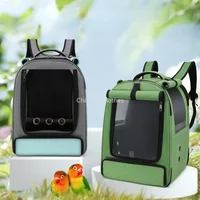 Parrot Backpack Bird Carry Cage Carriers Bag Pet Bird Breathable Double-shoulder Backpack Outgoing Travel Cage
