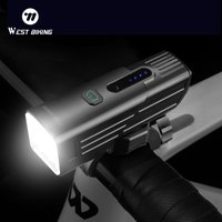 WEST BIKING Intelligent Sensing Bike Light 400 Lumen Type-C Charging Cycling Headlight Portable LED Flashlight Bike Accessories