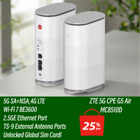 Unlocked ZTE G5 Air 5G WiFi 7 CPE MC8510D Router BE3600 2.5G RJ45 Port NFC 5G NR 4G LTE Cat19 Sim Card Wireless Modem 4*4 MIMO