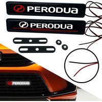 Auto Accessories Car Sticker Front Hood Grille Emblem LED Decorative Light For Perodua Myvi Aruz Bezza Axia Viva Alza Kancil