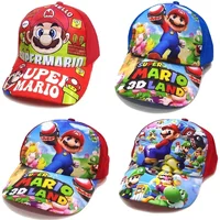 Marios Bros Cartoon Hat Luigi Embroidery Anime Figure Peripherals Baseball Cap Shade Sun Protection kids Gifts