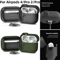 For AirPods 4 Case Secure Lock Magnetic Cover Full Body Shockproof Protective Case with Lanyard & Keychain For AirPods Pro 2/Pro