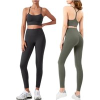 2 Pieces 2026 Yoga Set Women Sportswear Gym Top Y-shape Bra Fitness High Waist Leggings Workout Sports Clothes Tracksuits