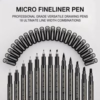 4/6/12/18/21Pcs Micro Fineliner Pen Professional Paint Comic Illustrations Sketch Waterproof Quick-Drying Outliner Pen Draw Tool