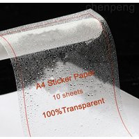 Transparent Vinyl Sticker Paper 10 sheets waterproof Label Sticker A4 white Glossy Matte printable stickers for Inkjet Printer