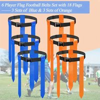 6pcs/14pcs Pack Rugby Waist Flag Flags FlagFootballBelt Outdoor Sports Non-Rushing Touchdowns Rivalry Training Flags
