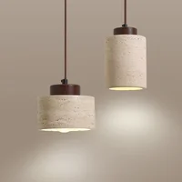 Apanais design moderne wabi-sabai chambre chevet éclairage bar B & B jaune grotte pierre lustre chevet suspendu fil lampe
