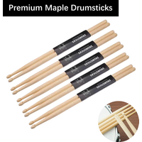Miwayer 5A/7A Maple Drumsticks Mallets - Premium Durable Practice Sticks Elegant Log Color for All Ages Drumming