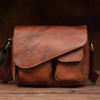 Men's Stylish Leather Shoulder Bag Durable Messenger Backpack Cover - Leisure Accessory for Everyday Use