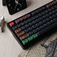 MOA PBT Tastenkappen UK Deutsch Koreanisch Französisch Abnt2 Tastenkappen Braun Dunkelgrau Dye-Sub für MX-Schalter Mechanische Tastatur ISO-Layout ANSI