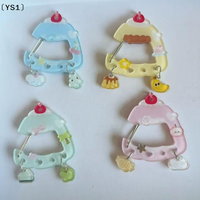 〔YS1〕Dessert Cake Pendant Carabiner Mountaineering Buckle Kawaii Acrylic Keychain Multipurpose Keyring Hook Bag Hanging Gifts