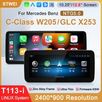 STWEI 2026 New Slim Screens Linux System 12.8inch 2400X900 Resolution For Mercedes-Benz C Class W205 GLC X253 V W447 CarPlay