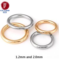 F136 Titanium Clicker 1.2mm and 2.0mm Thick Nose Ring Piercings Tragus Hinged Segment Cartilage Spiral Earring Septum Jewelry
